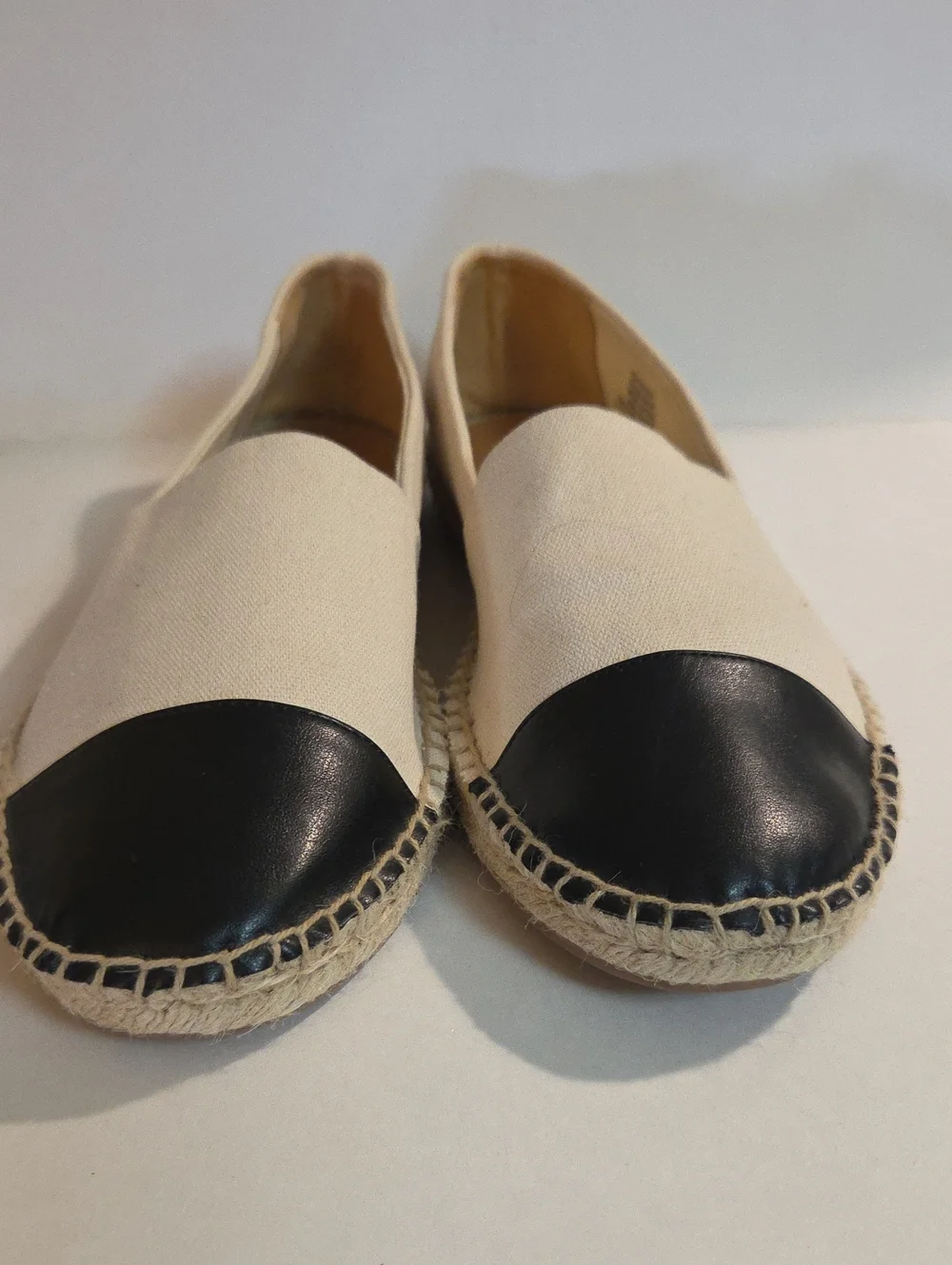 J. Crew Canvas Cap-Toe Espadrille Flats Size 9 1/2 Style AO016 EUC